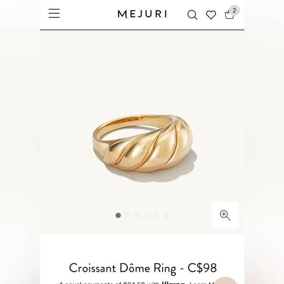 Mejuri Croissant Dôme Ring - Picture 2 of 5